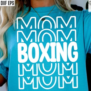 Mamá boxeadora Svg, diseños de camisetas de boxeador, Svg de combate de boxeo, archivos de corte de karate, camisetas de nocaut en formato PNG, contendiente de boxeo, árbitro de ring, campeón de boxeo