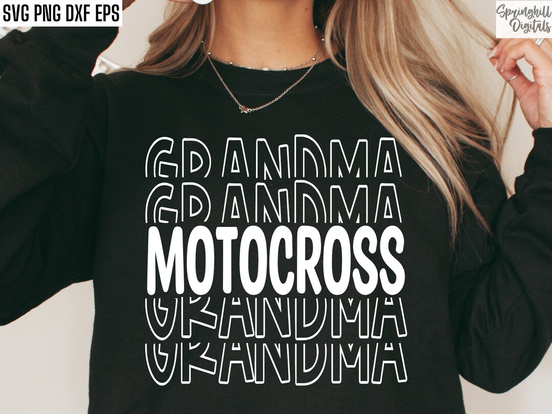 Motocross Grandma Heart Silver Stainless Travel Mug