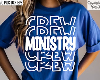 Ministry Crew Svg, Youth Group T-shirt Cut Files, Kids Church Shirt Designs, Worship Svgs, Bible Study Tshirt, Ministry Pngs, Sunday School