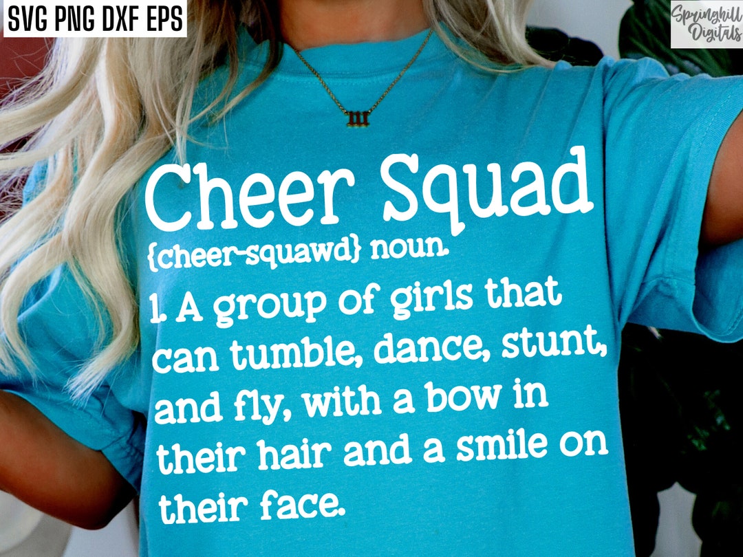 Cheer Squad Definition Cheer Shirt Svgs Cheerleading Cut Files Cheer