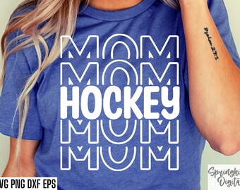 Hockey Mom Svg | Koszulka Hockey Mama | Pliki do cięcia hokeja na lodzie | Hokej na rolkach | Koszulka sezonu hokejowego | Projekty drużyn sportowych | Pliki Svg sportowców