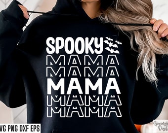 Spooky Mama Svg | Halloween Cut Files | Spooky Tshirt Svgs | Mom Halloween Svgs | Halloween Shirt Designs | Boy's Halloween T-shirt Quotes