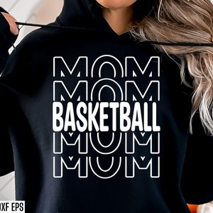Maman de basket-ball Svg | Fichiers coupés de la saison sportive | Citation de maman Bball | Retour à l'école | Conceptions de t-shirts | Basket-ball au lycée | Collège Svgs