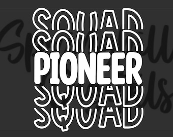 Pioneer Squad Svg, Pioneer Mascot Svgs, Pioneer Cut Files, High School Football, Cheerleading Pngs, Pioneer T-shirt, Pioneer Team Designs