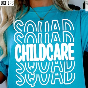 Esquadrão de creche Svg, Svgs para trabalhadores de creche, Pngs de camisetas de creche, arquivos de corte pré-escolar, camisetas de creche infantil, Pngs de trabalho de creche, arquivos Svg, trabalho