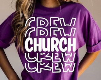 Church Crew Svg, Youth Group T-shirt Cut Files, Kids Church Shirt Designs, Religious Svgs, Bible Study Tshirt, Ministry Svgs, Worship Pngs