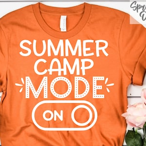Campamento de verano Svg - Camiseta de campamento de verano Svg / Archivos de corte de verano / Diseños de camisetas de verano / Camiseta de verano para niños / Archivos Svg para Cricut / Svgs