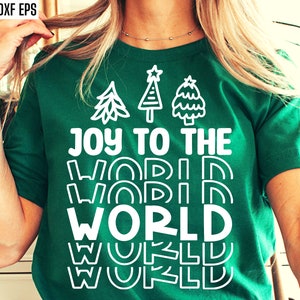 Svg de canción navideña / Svg de alegría para el mundo / Pngs de suéteres navideños / Svg de canción navideña / Archivos de corte de camisetas navideñas / Diseños de camisetas navideñas