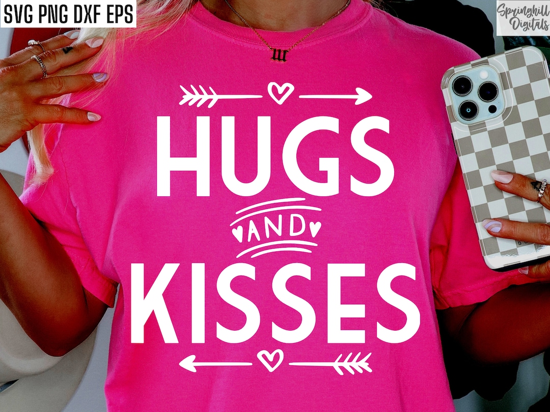 Hugs and Kisses Svg | XOXO Svg | Valentines Day Svg | Valentine Cut ...