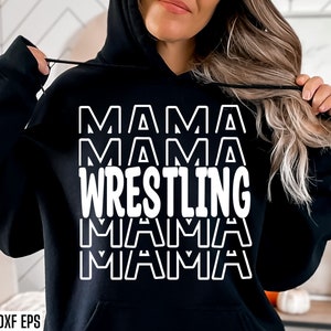 Wrestling Mama SVG, Wrestling Mom Shirt Design, Sports Quote Cut File, Wrestler Mom Cricut SVG, PNG Digital Download