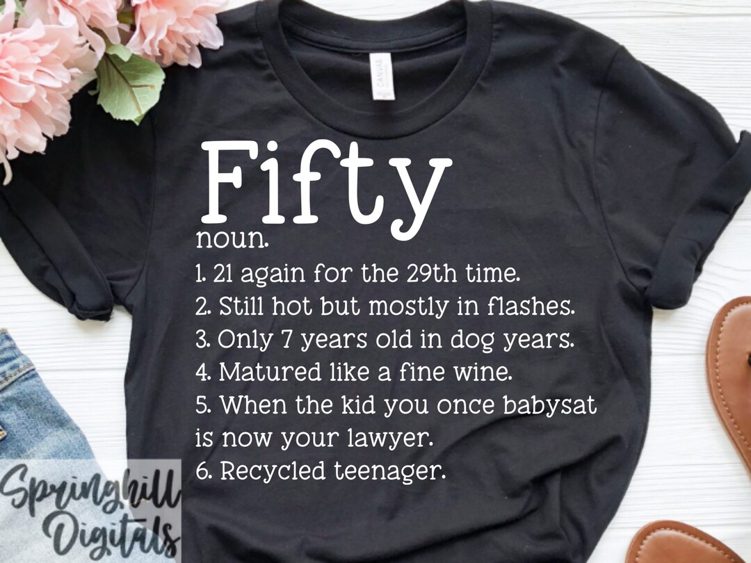 50th Birthday Svgs Fiftieth Birthday Svgs Fifty Definition - Etsy