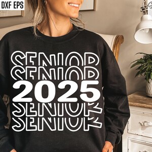 Senior 2025 Svg, Svgs de chemise de fin d'études, Fête toute la nuit, Designs de t-shirt 2k25, Diplômé du secondaire, MS png, Svgs de tshirt de fête des diplômés