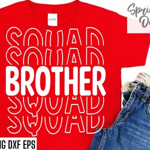 Brother Squad SVG | Passendes T-Shirt Schnittdateien | Große kleine Bro Tshirt | New Baby Brother Clipart | Beste Freunde Shirt | Geschwister Zitat Designs