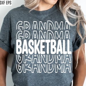 Svg grand-mère de basket-ball | Fichiers de coupe de saison sportive | Citation de Bball Gma | Retour à l'école | Designs de T-shirts | Basket-ball au lycée | Collège Svg