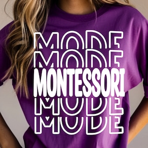 Montessori-Modus-Svg, Montessori-Schule, 1. Schultag svgs, Montessori-Akademie, Vorschulschnittdateien, erster Schultag T-Shirt Pngs