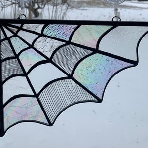 Stained Glass Cobweb Corner
