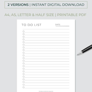 Puede incluir: Una lista de tareas imprimible con un diseño sencillo. La lista tiene el título "TO DO LIST" y un espacio para la fecha. Hay 20 líneas en blanco con círculos para marcar las tareas.