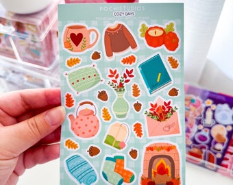 Hygge Autumn Sticker Sheet: Cottagecore Planner Stickers