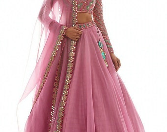 Designer Lehenga Choli For Women Party Wear Bollywood Lahenga sari, Indian Wedding Wear Embroidery Custom Stitched Lenga With Dupatta,Dress