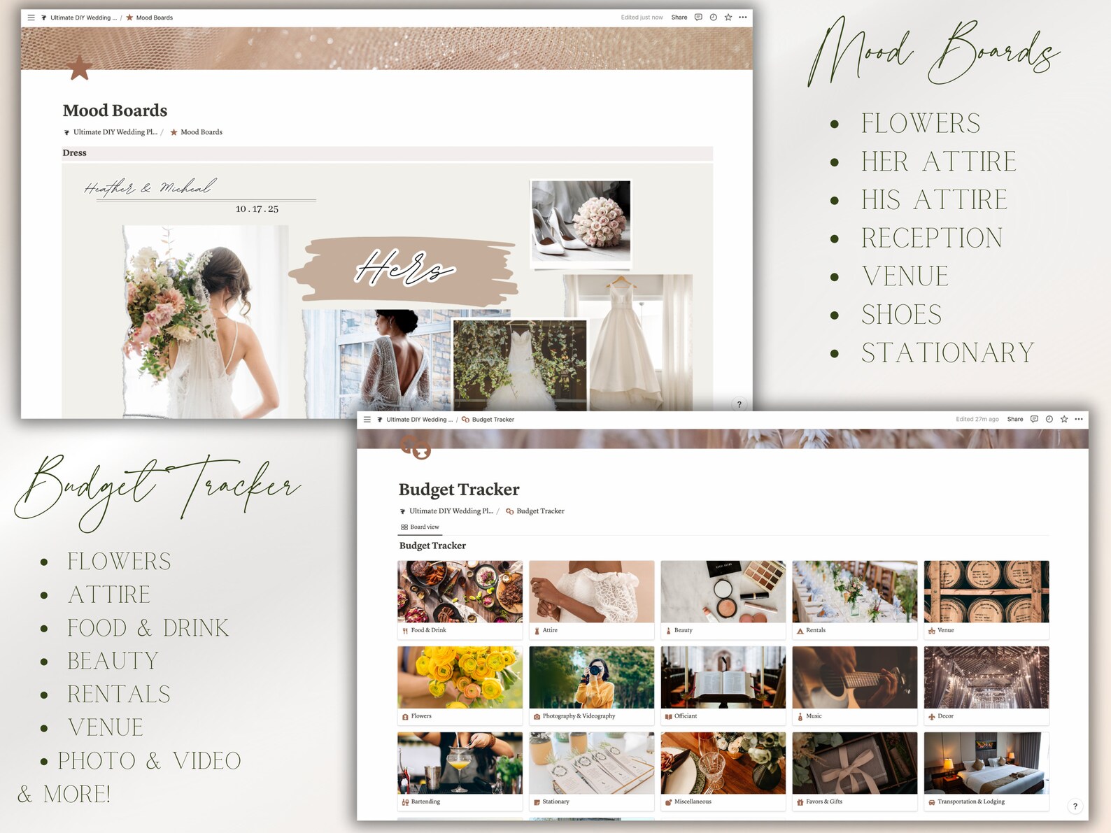 Notion Template Ultimate DIY Wedding Planner Wedding Planner Etsy Notion Template Ultimate DIY Wedding Planner Wedding Planner Etsy