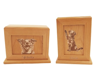 Forever Friends Etched Wooden Urn