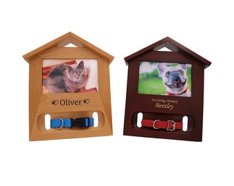 Memorial Collar Frame - Dog House Frame - Pet Loss Gift