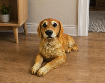Golden Retriever Hollow Urn - Large Display Statue Urn