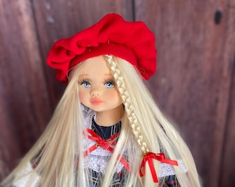 Victoriaanse tijdperk geïnspireerd handgemaakte pop, Waldorf geïnspireerde pop, pop uit de jaren 1880, 21 inch Hilda pop, Rag Doll, Haunted Doll, op bestelling gemaakt