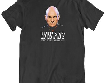Cuttable Studio3 Silhouette A.I SVG: WWPD - DXF What Would Picard Do?- Cricut E.P.S Patrick Stewart - Star Trek