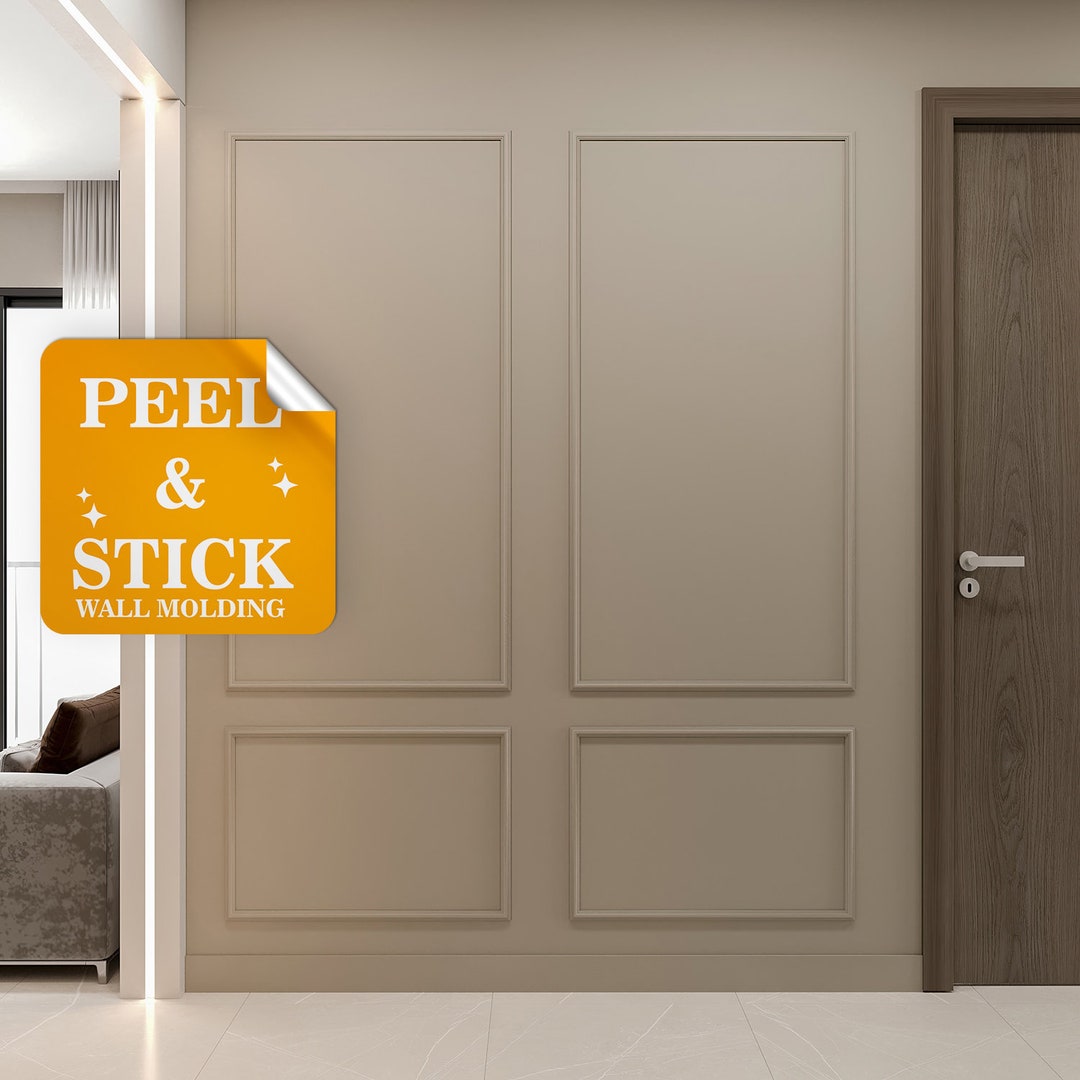 Peel and Stick Wall Paneling Wainscoting Kit Ready to Go Wall - Etsy