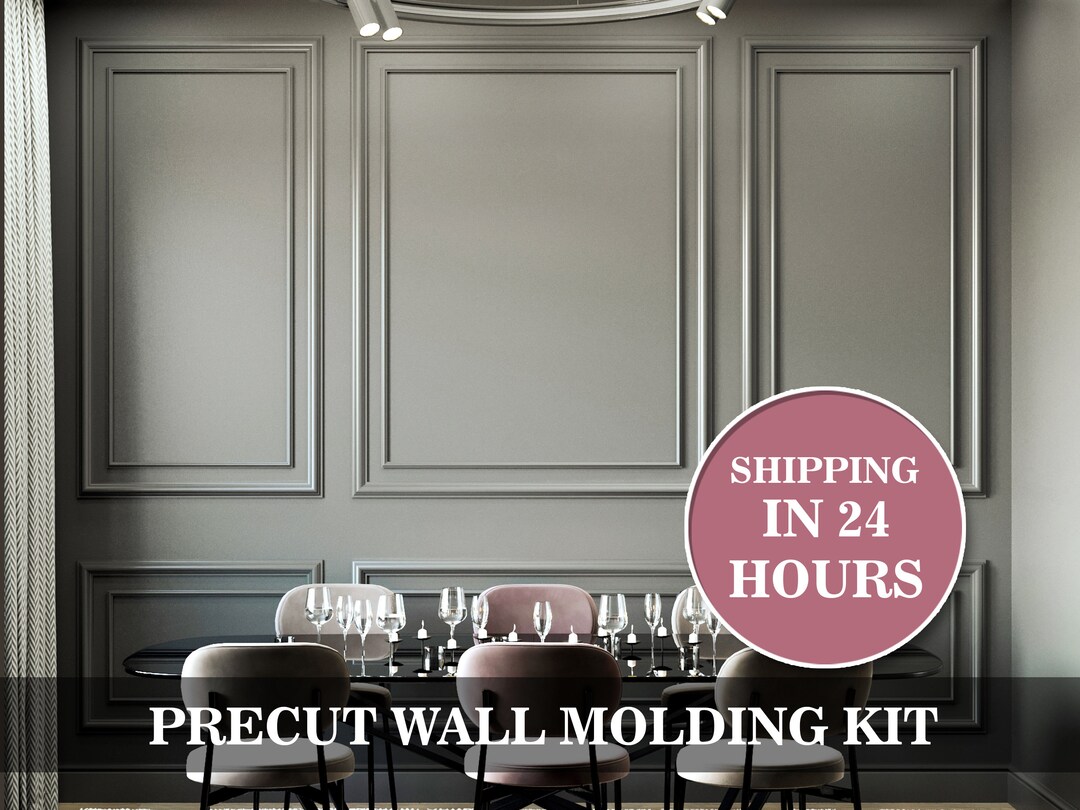 Dining Room Set up Wall Paneling Accent Wall Molding Kit for Dining Room 3 Upper and 3 Bottom