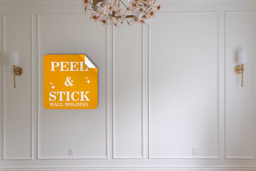 Peel and Stick Wall Molding Package Ready to Assemble Wall - Etsy