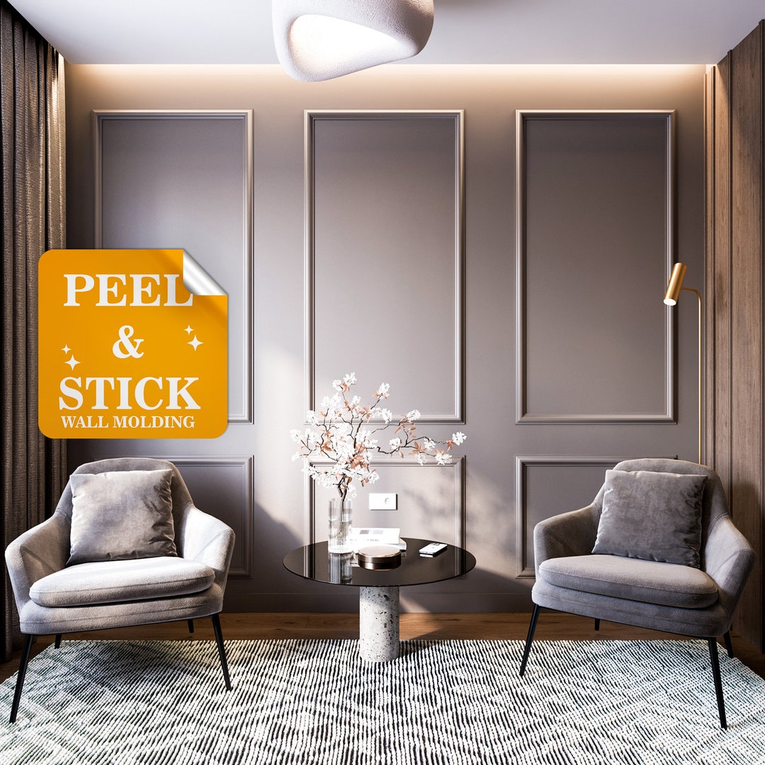 How To Use Peel-And-Stick Metal Trim To Elevate Your Living Room
