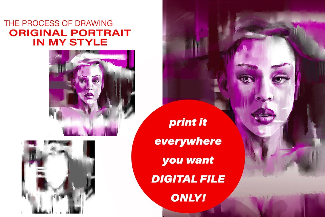 Digital Art Commission Custom Painting From Photo Art Commission