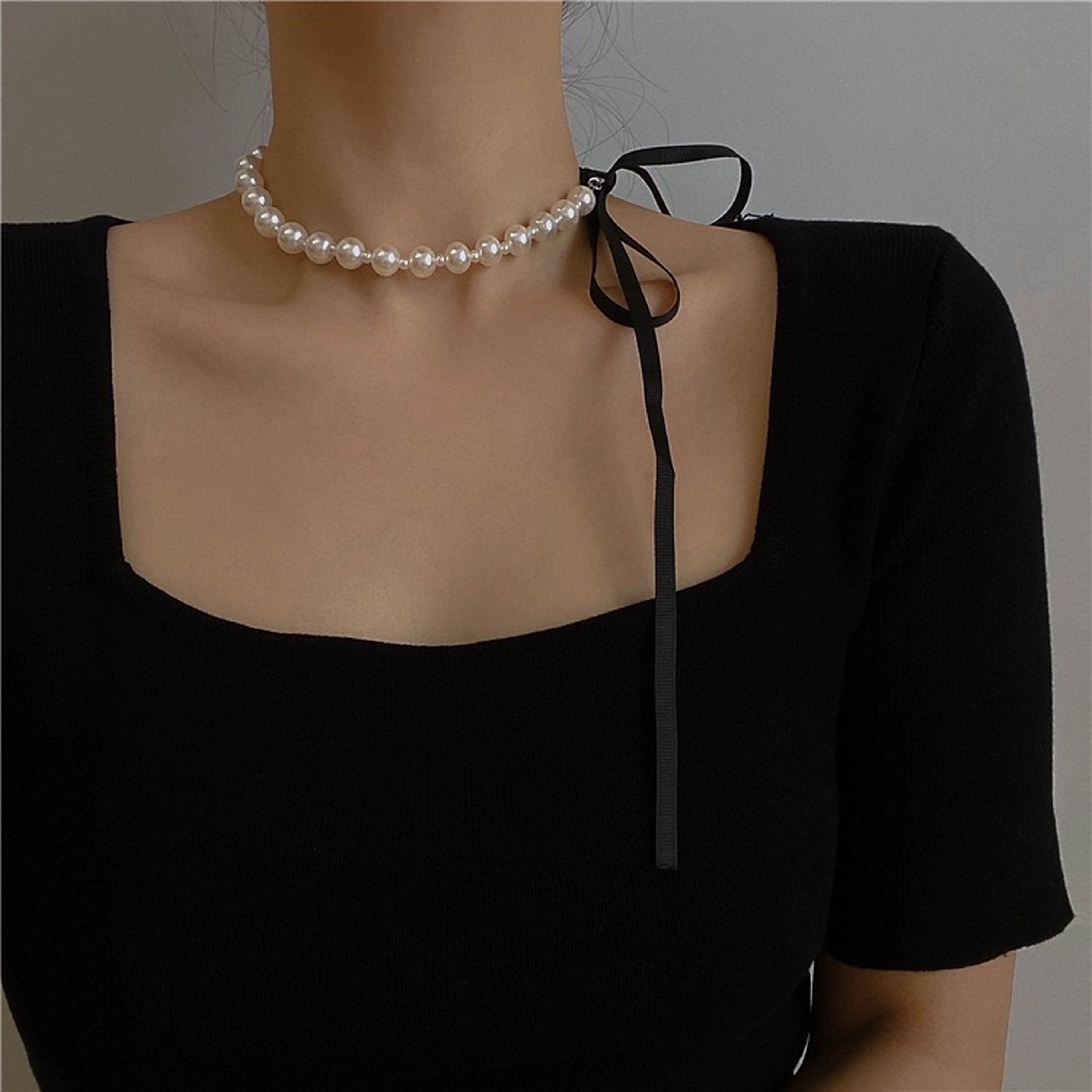 Mini Audrey Ribbon Necklace