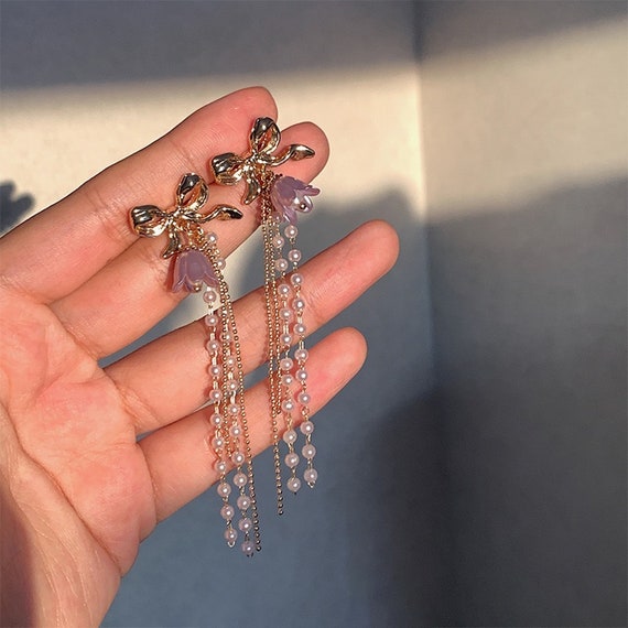 Buy SALE Light Purple Tassel Earrings Lavender Jewelry Gifts Lilac Purple  Earrings Long Purple Earrings Lavender Statement Earrings Online in India -  Etsy