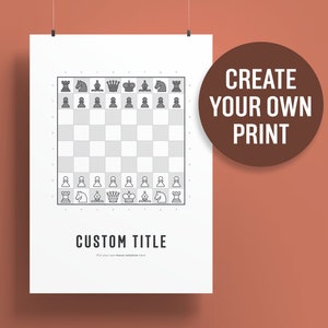 Your Custom Chess Poster  – Chess Position Print – Chess Gift