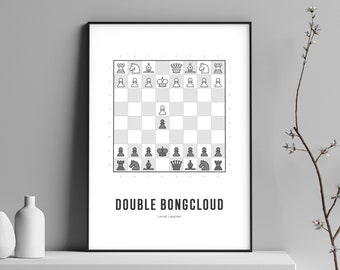 Double Bongcloud – Chess Opening Print – Chess Poster – Chess Gift – Chess Meme