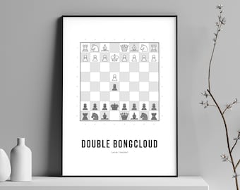 Double Bongcloud – Chess Opening Print – Chess Poster – Chess Gift – Chess Meme