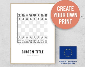 Custom Chess Position Print: Personalized Chessboard Poster [EU]