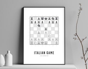 Italian Game – Chess Opening Print – Chess Poster – Chess Gift