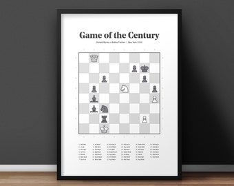 Game of the Century (1956) – Famous Chess Game Art Print / Chess Poster – Bobby Fischer