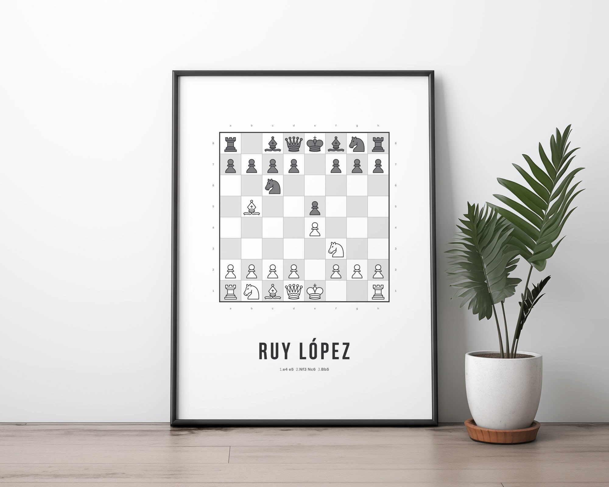 Ruy Lopez Chess' Poster, picture, metal print, paint by IMR