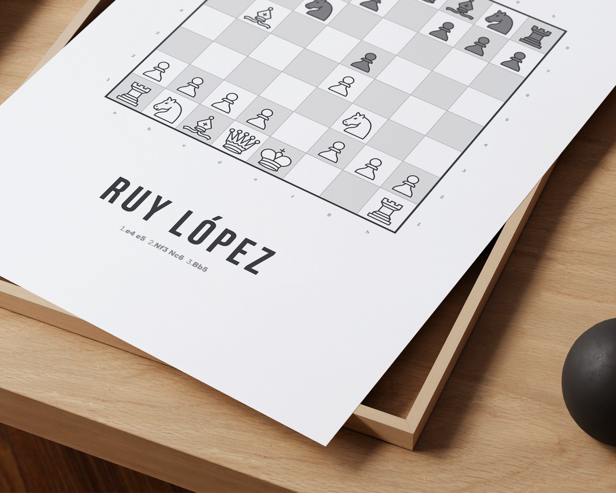 Ruy Lopez Chess' Poster, picture, metal print, paint by IMR