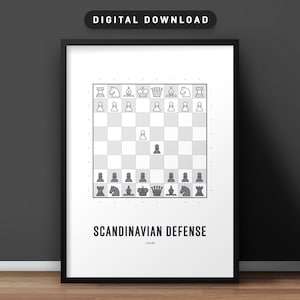 Scandinavian Defense Chess Opening Print (Digital Download)