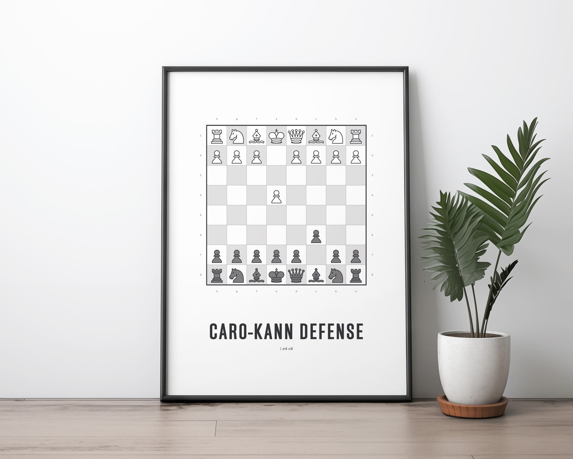 Caro-kann Defense Chess Opening Print Chess Poster Chess 