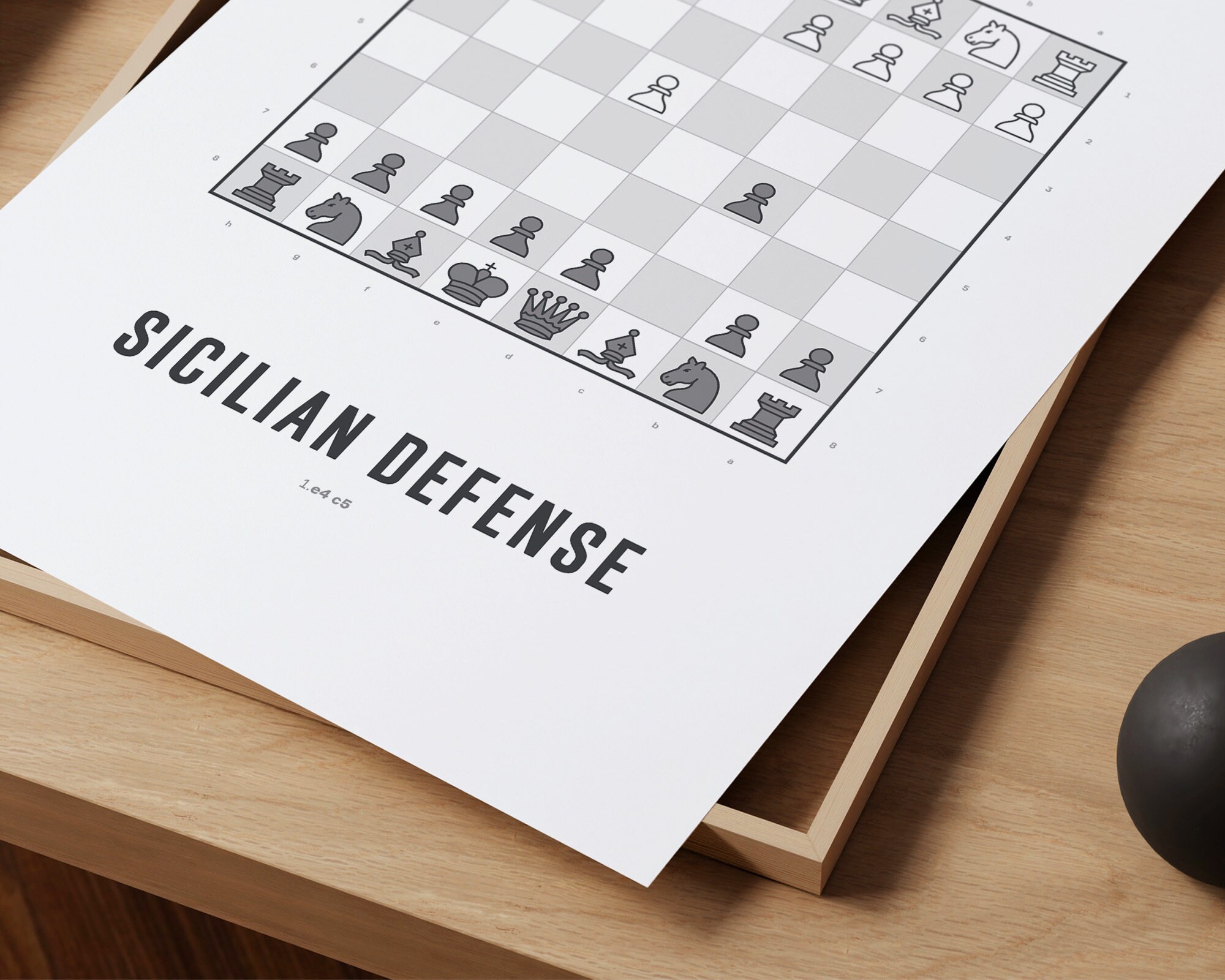 Sicilian Defense Chess' Poster, picture, metal print, paint by IMR Designs