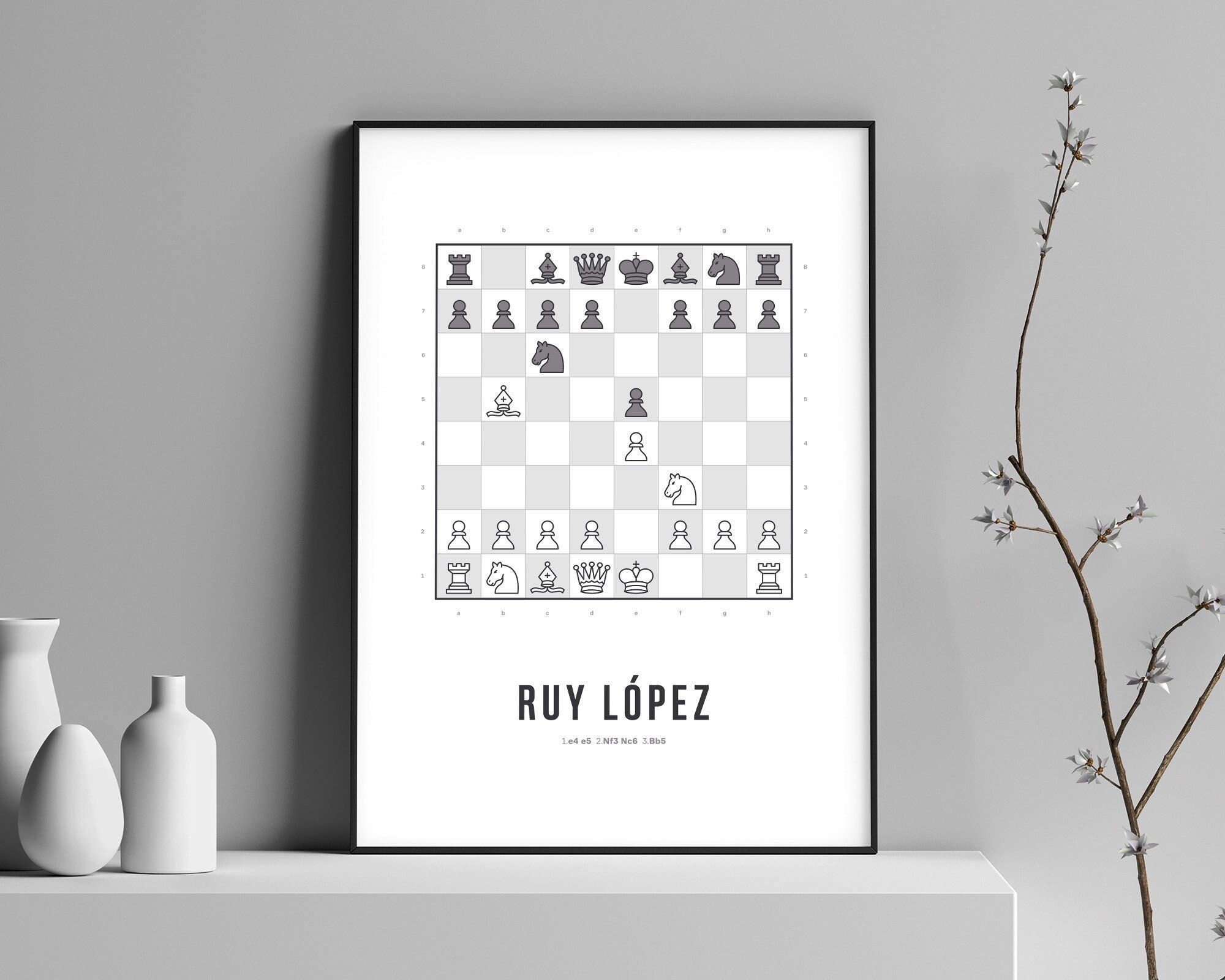 Chess Opening Ruy Lopez Spanish Game Player 1.E4