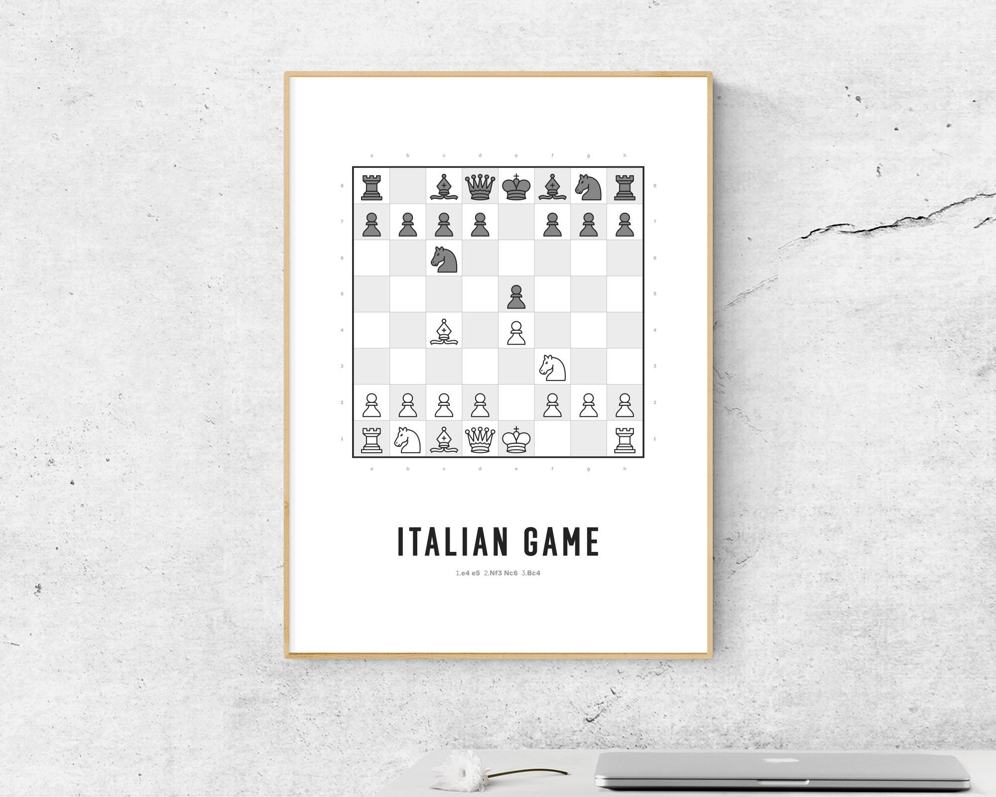 Chess Opening Italian  Chess game Metal Print by BananaKivi