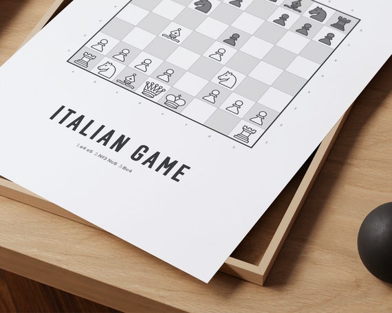 The Italian Game Chess Openings Art Book Cover Poster - Italian Game -  Pillow